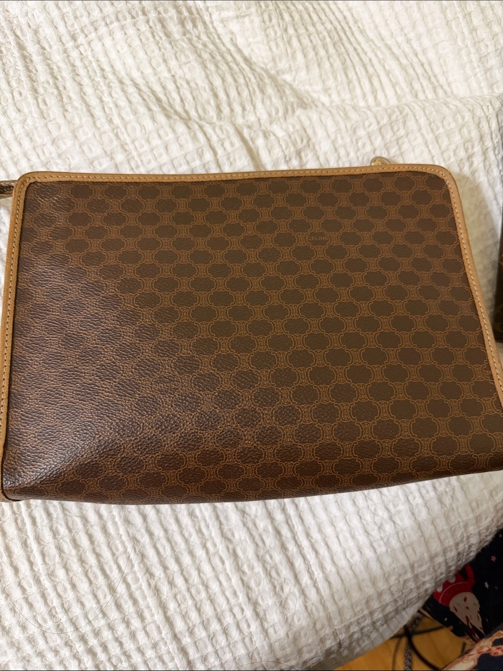 Celine Brown and Tan Monogram Toiletry Pouch ( final sale) - Picture 4 of 6